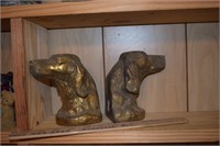 Brass Dog Bookends