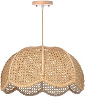 Rattan Pendant Light  Hand-Woven  19.68'