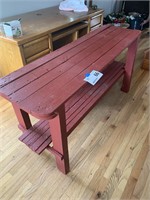 Outdoor Wood Bench 60x18x29