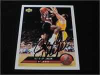 Clyde Drexler Signed Trading Card RCA COA