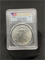 2022 Cased & Graded Silver Eagle