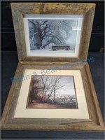 Two rustic framed photos