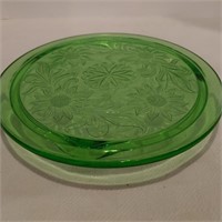 Green Cake Plate