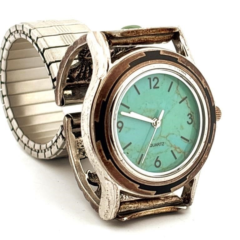 Sterling Silver and Turquoise Eagle Watch