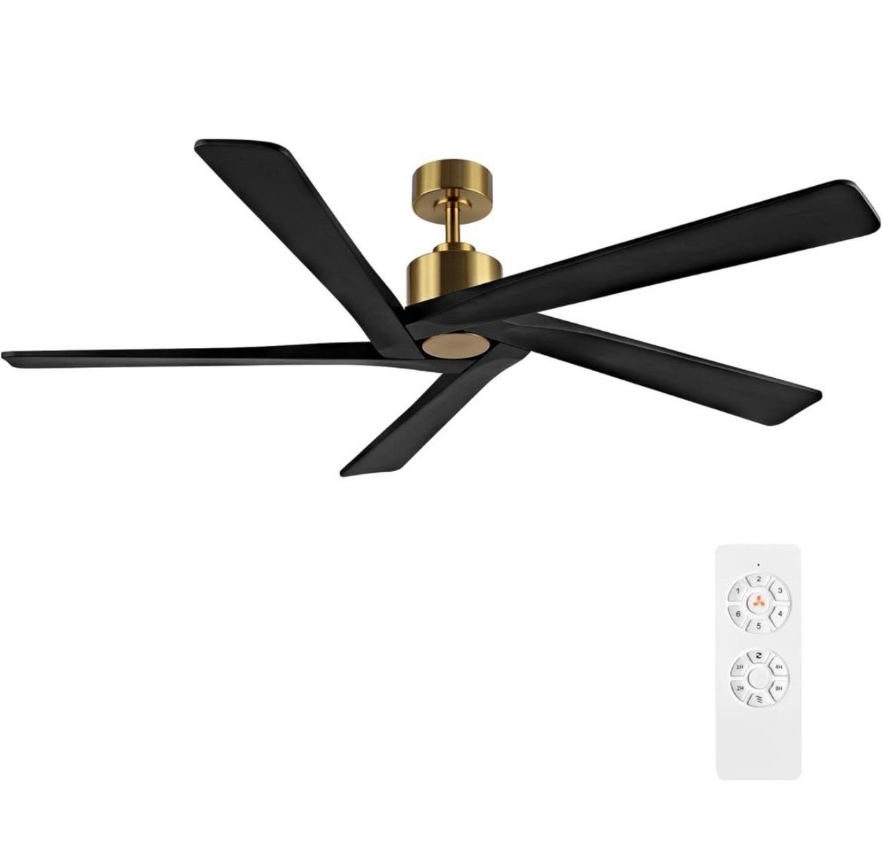 WINGBO 64 Inch DC Ceiling Fan without Lights