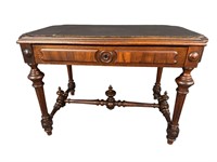 WALNUT VICTORIAN LIBRARY TABLE