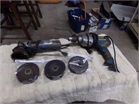 Drill, grinder and grinder wheels