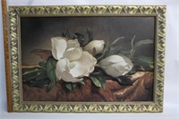 Framed Magnolia Painting