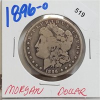 1896-O 90% Silver Morgan $1 Dollar