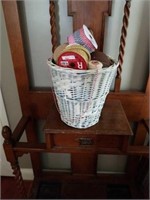 Basket with craft ribbon