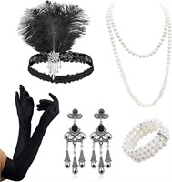 VEGCOO 1920s Flapper Great Gatsby Accessories Set