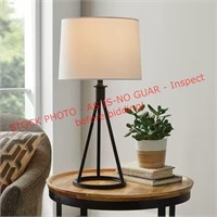 Hampton Bay 23.75 in. Black Tripod Table Lamp