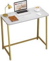 WOHOMO White Marble Folding Desk, 31.5" Small Desk