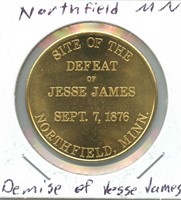 Northfield, MN, Demise of Jesse James Medal
