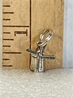 Sterling, silver, vintage, windmill charm
