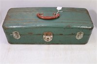 WIZARD VINTAGE METAL TOOL BOX WITH TOOLS