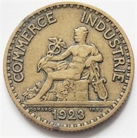 France 1925 ONE FRANC coin 23mm