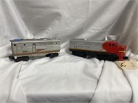 2 Lionel Toy Diesel Engine & Train Car