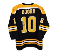 SIGNED ANDERS BJORK BRUINS JERSEY JSA