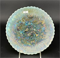 Poppy Show 9" plate - aqua opal