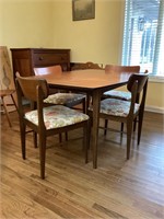 Antique Walnut dinning table chairs