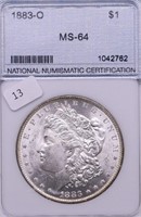 1883 O NNC MS64 MORGAN DOLLAR