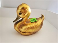 Ceramic gold duck