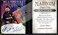 L Messi C Ronaldo Platinum Cuts facsimile autos