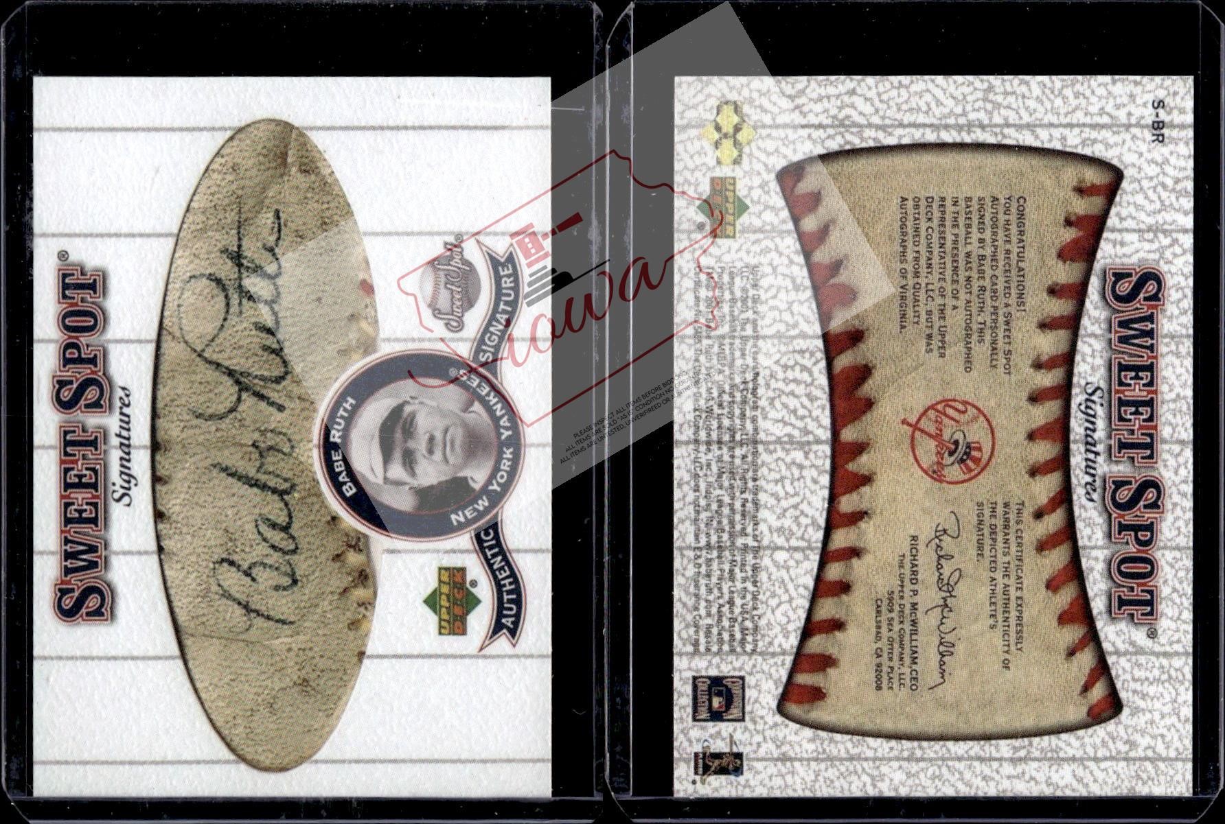 Babe Ruth Upper Deck Sweet Spot reprint card