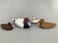 Miniature Wooden Duck Decoys and Figurine