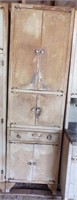 "THE WHITE HOUSE" TALL ANTIQUE METAL CABINET
