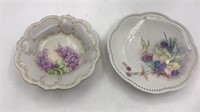 Hand Painted J Jones Germany Plate And Footed