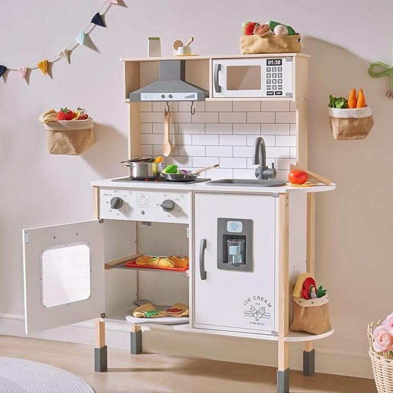 Tiny Land Play Kitchen For Kids, Wooden Kids Play