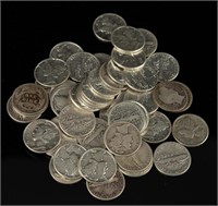 Coin 42 Mercury & 4 Barber Dimes-G-AU