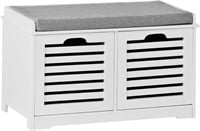 Haotian FSR23-K-W  White Storage Bench with 2 Draw