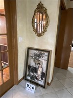 PictureAnd wall mirror. Picture is approximately