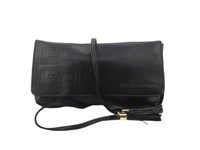 GIVENCHY Black Leather Tassel Shoulder Bag
