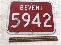 Bevent Address 5942 Sign
