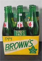 BROWN'S GRAVENHURST 6 PACK SODA BOTTLES