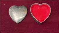 Heart Shaped Silver Plated Trinket Box