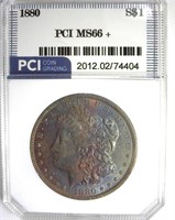 1880 Morgan MS66+ LISTS $6000