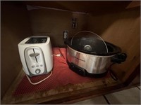 Toaster and stainless crock