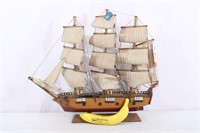 Vintage Wooden Model Ship- U.S.S. Constitution