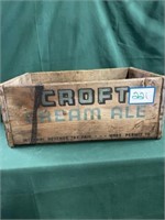 Croft Cream Ale Wooden Crate Boston, Mass