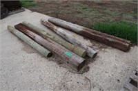 2 RR Ties & 3 Wood Posts