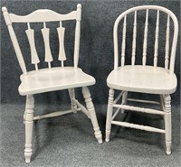 Pair Painted Side Chairs