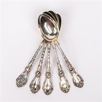 Lot of 5 Sterling Silver Serving Spoons