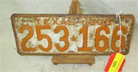 1933 Texas License Plate