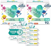 Pampers Pure Pants 3T4T (2x92) & Wipes