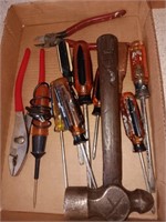 Tools screwdrivers, hammers, sledge and more.